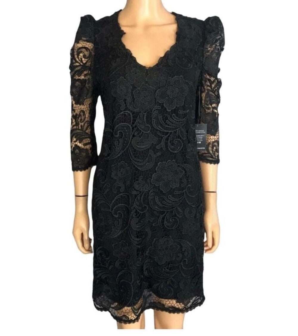 boston proper little black dress | Dresses | Boston Proper Womens Lace Vneck Puff Sleeve Sheath Cocktail Color:Dune Gorgeous Mermaid Long Sleevess FIT:Skinny Fit way stretch fabrication thats